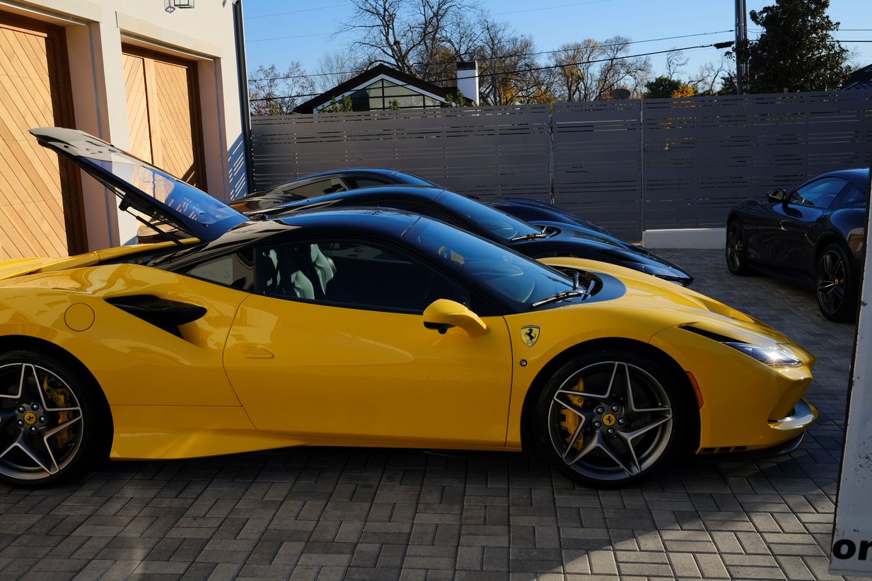 yellow ferrari